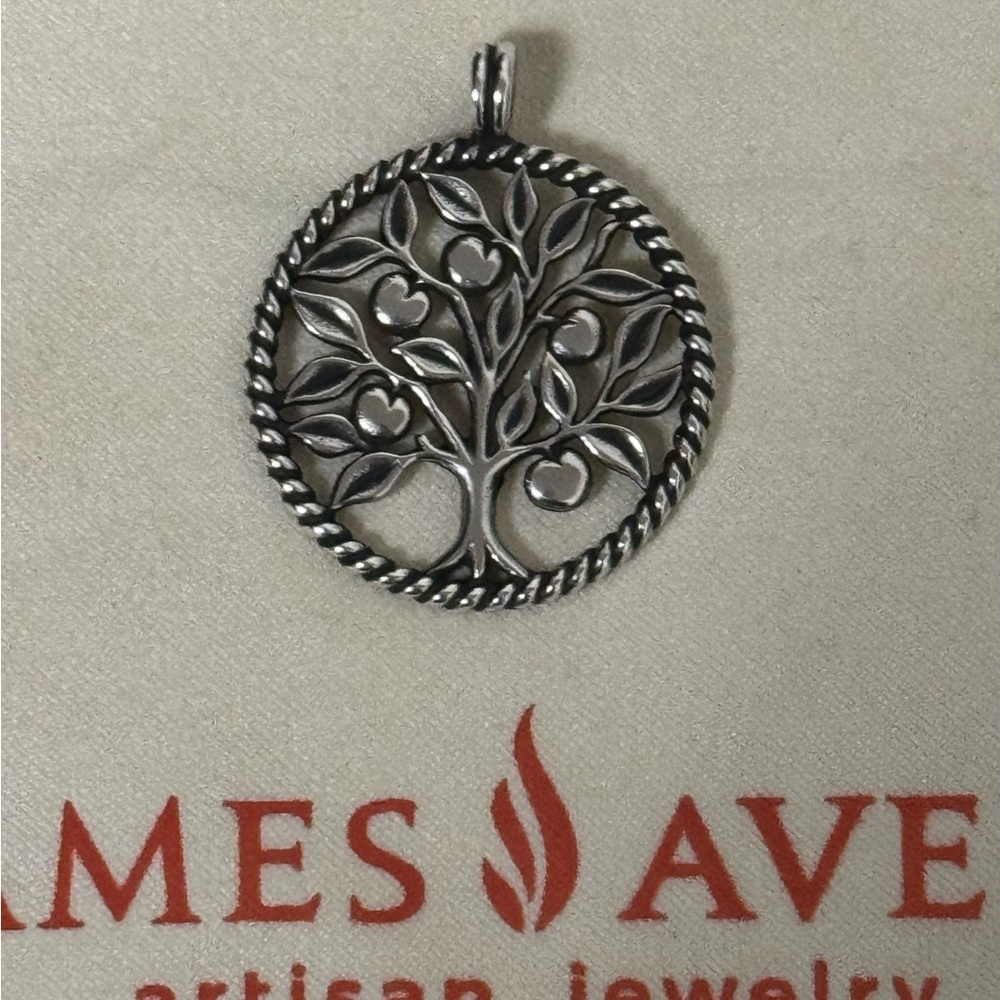 Retired James Avery Silver Tree Pendant